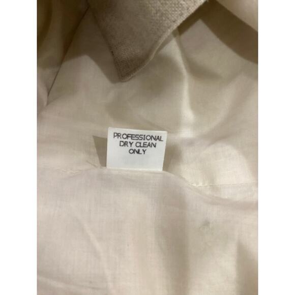 Jenni Kayne Contrast Trim Asymmetrical Coat Cream And Beige Size 8 Rare - Picture 10 of 10